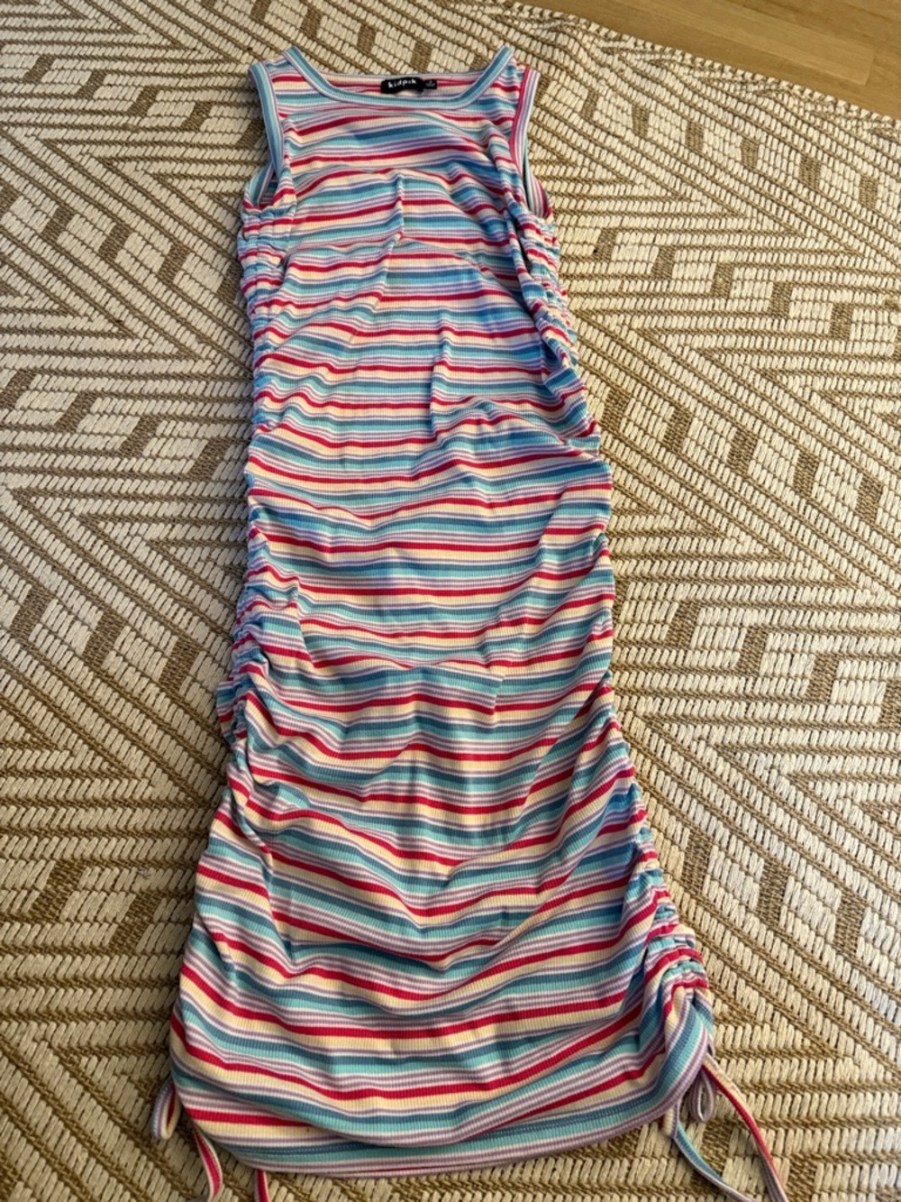 kidpik Striped / Rouched Tank Dress size 12